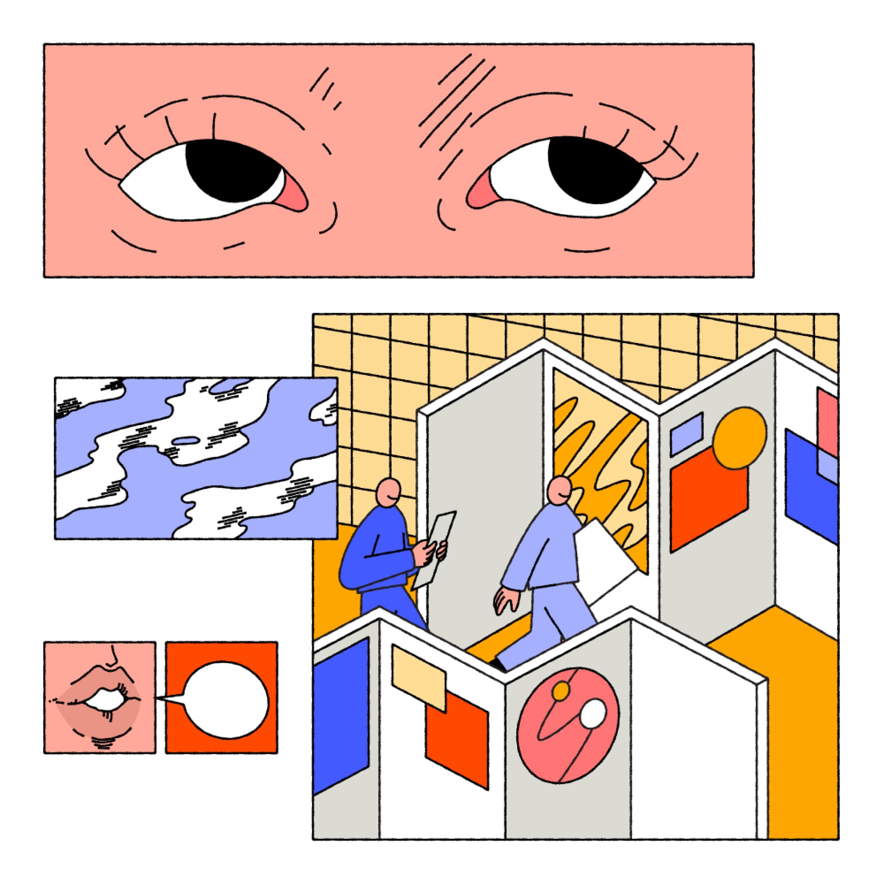 Official key visual illustration for Bangkok Illustration Fair 2026